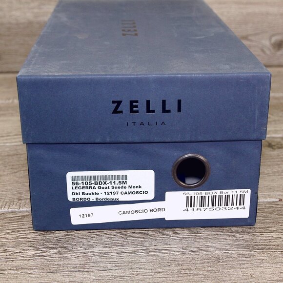 *NIB* $495 Nordstrom ZELLI Italia 11.5 M Bordo Goatskin Suede * add $15 Trees main image 5